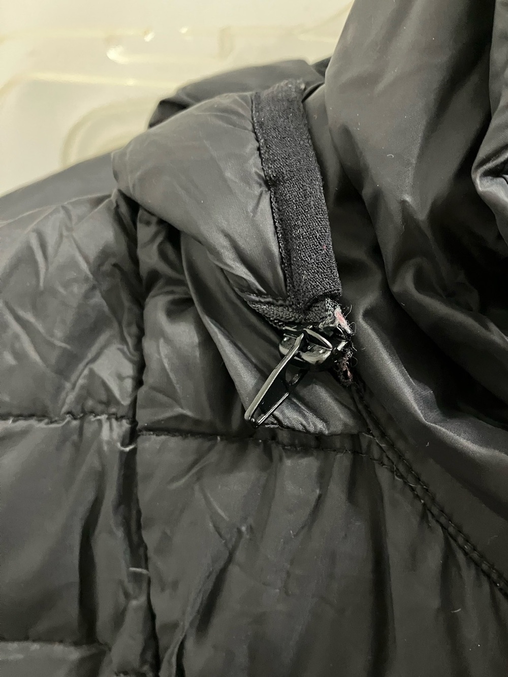 MICHAEL Michael Kors Black Quilted Hooded Puffer with Gold MK Zippers and Bag - Picture 12 of 12